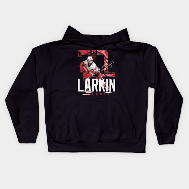 Dylan Larkin Detroit Landmark Kids Hoodie by lavonneroberson